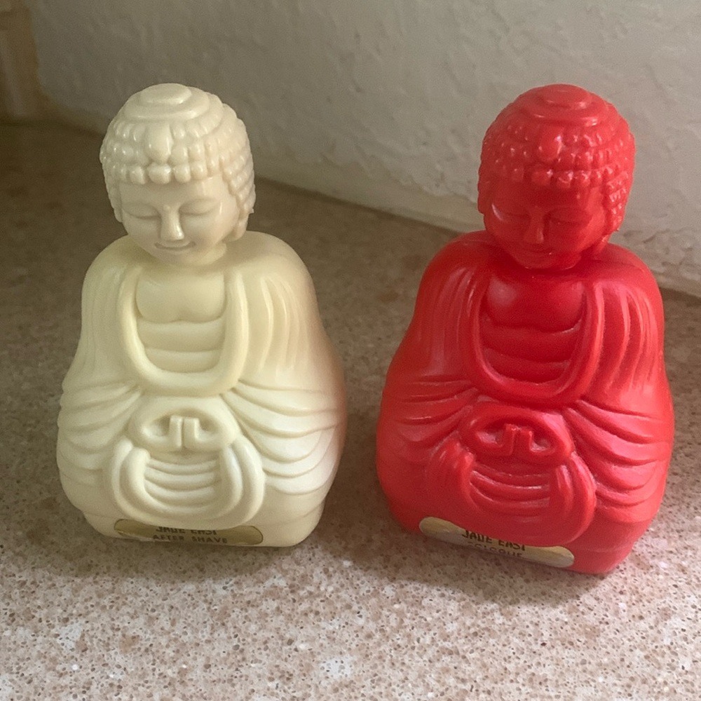 Vintage Buddha Jade East Cologne and Aftershave Bottles